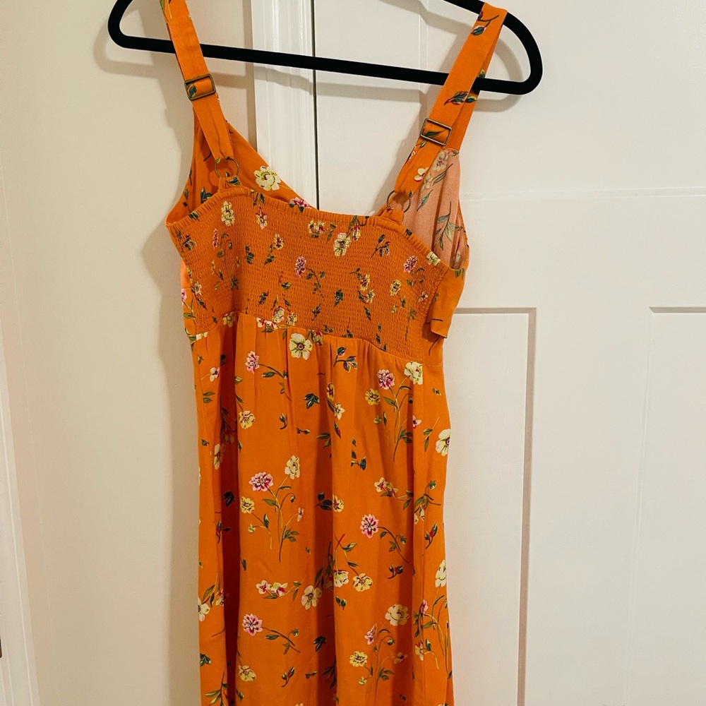 Volcom Orange Floral Mini Dress - Picture 2 of 4